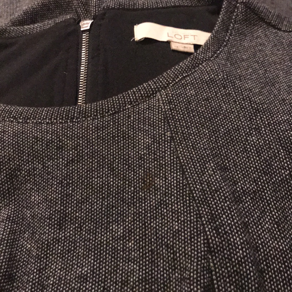 Loft Black And White Tweed Dress Size 12